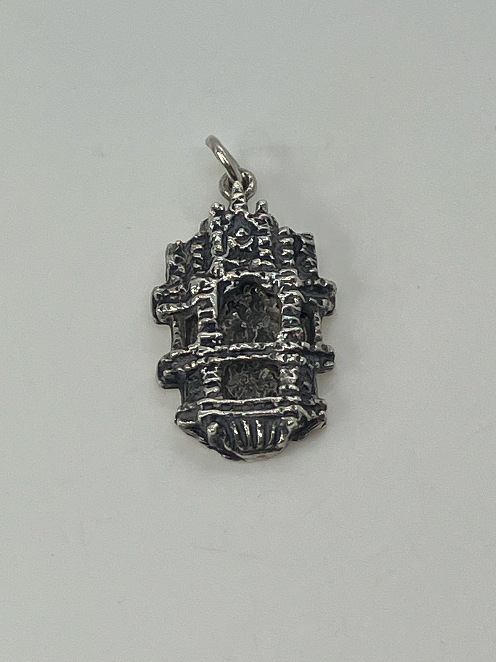 Vtg 800 Silver Rathaus Glockenspiel Mechanical Clock Munich Souvenir Charm